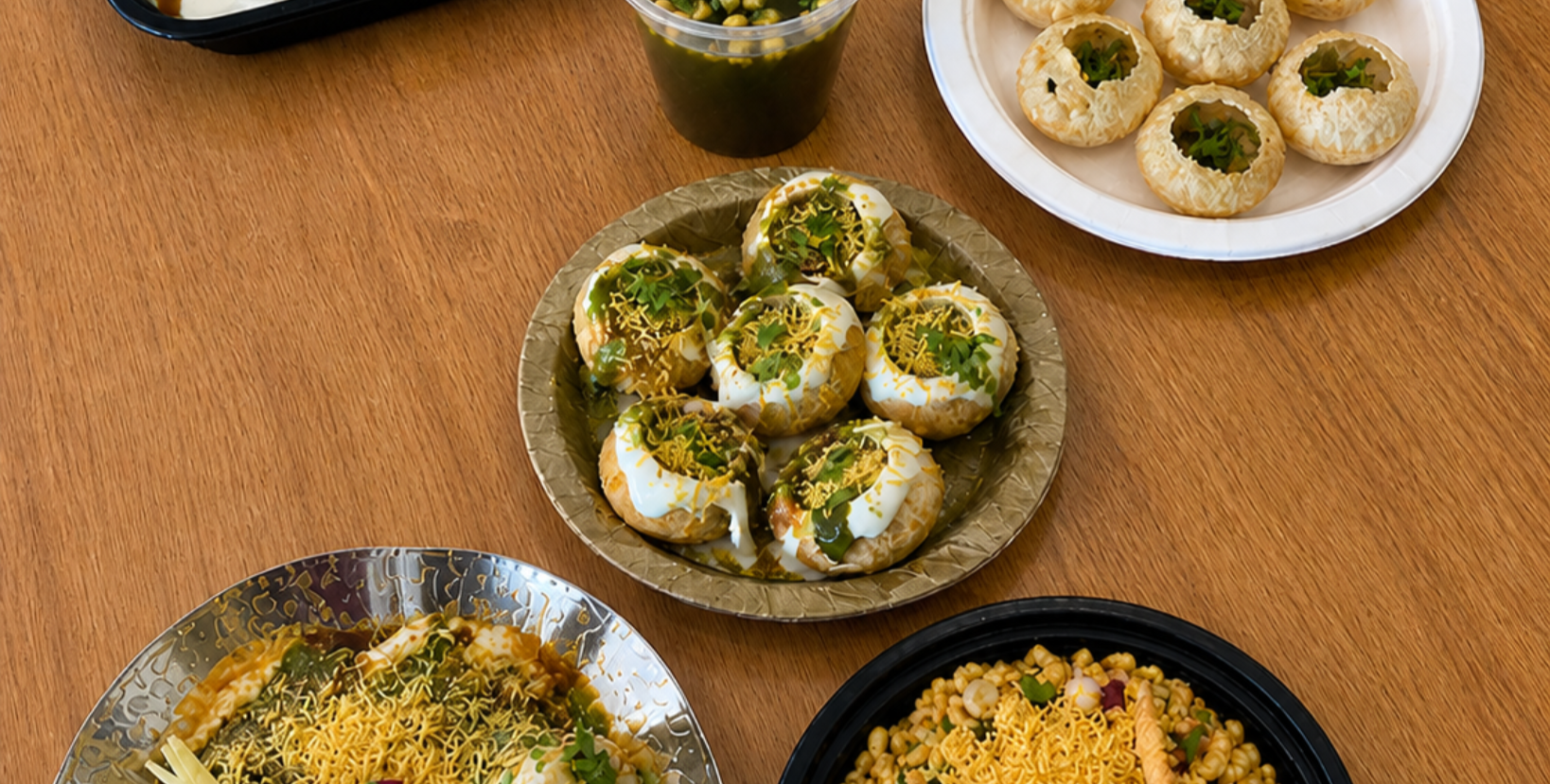 Chaat spread at Dilli-6 San Ramon, Tuesday chaat day offer