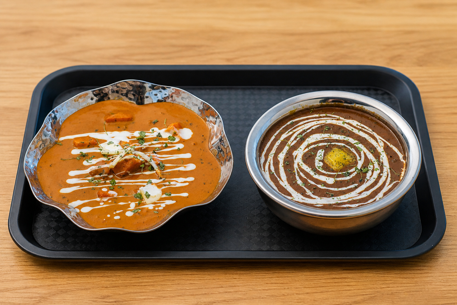 North Indian curries spread at Dilli-6 Indian restaurant San Ramon