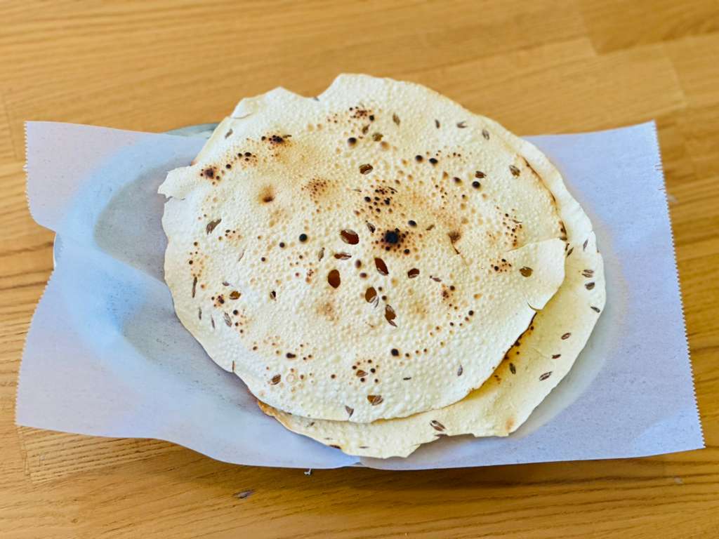 Papadam, crispy Indian appetizer at Dilli-6 San Ramon